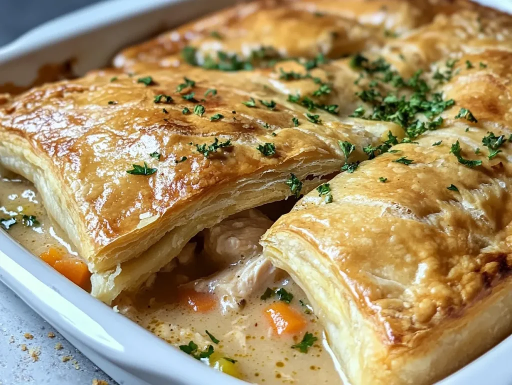 Easy Chicken Pot Pie with Crescent Rolls