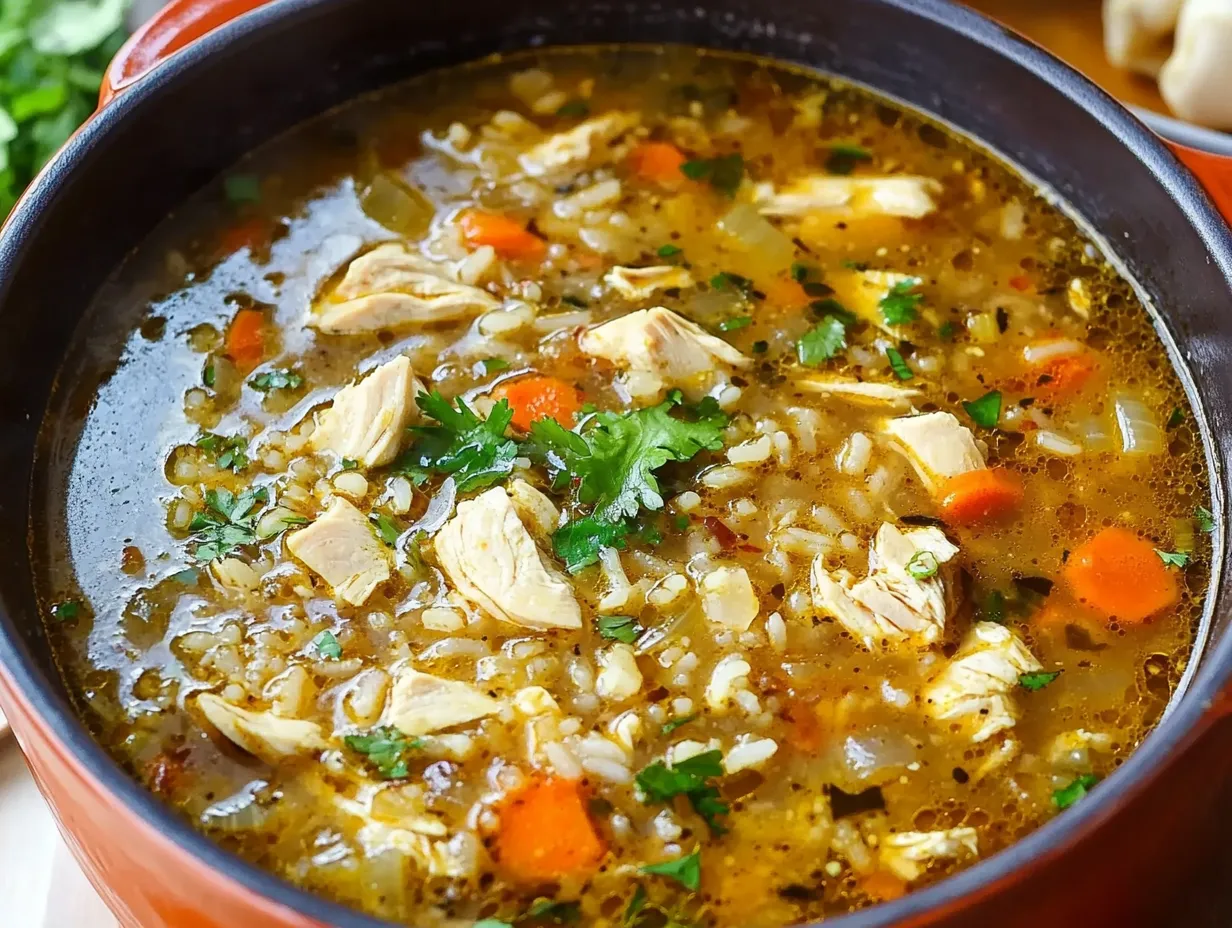 Spicy Chicken Soup with Rice Comforting & Flavorful Recipe