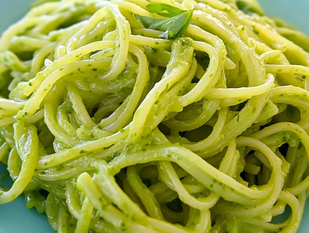 green spaghetti